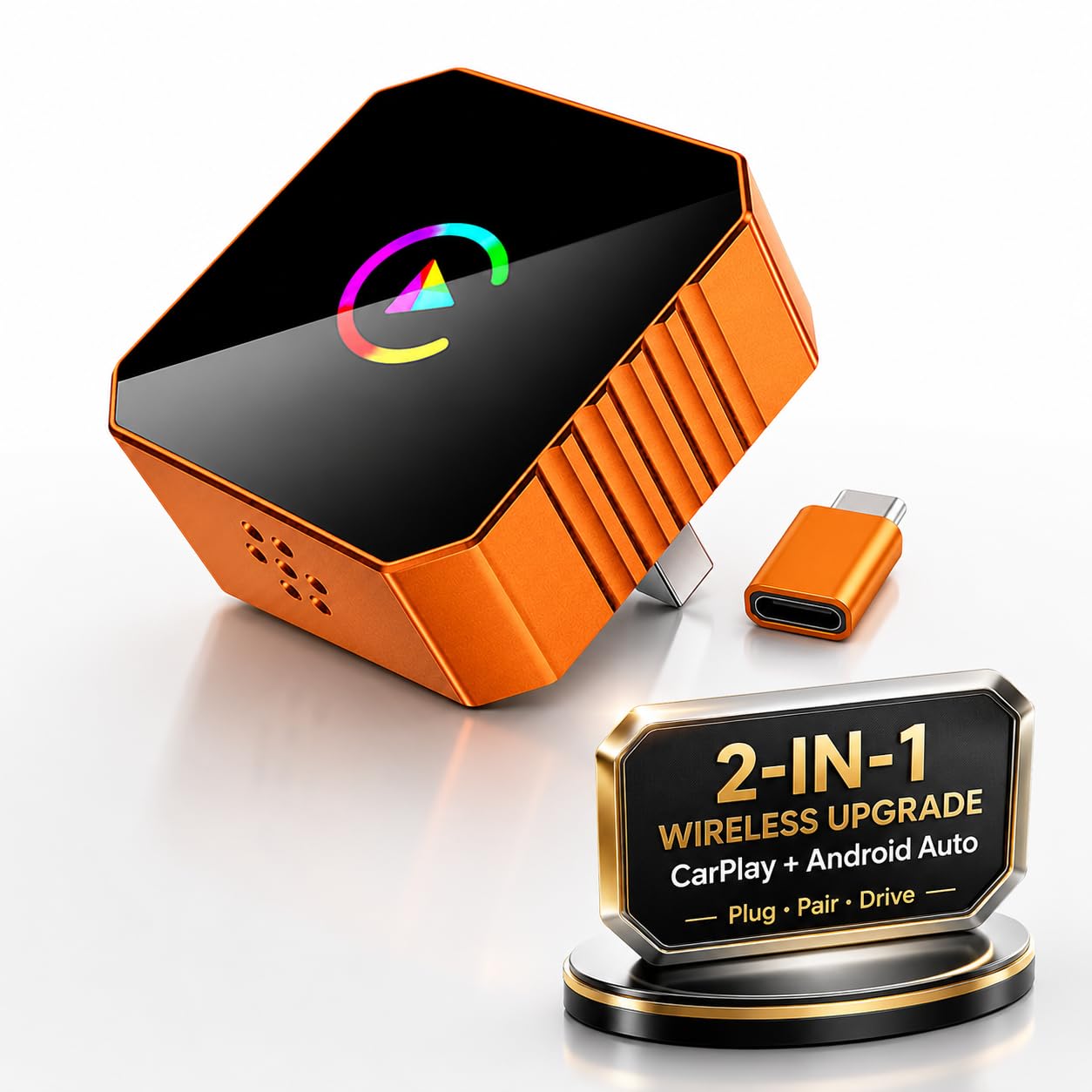 2026 Wireless CarPlay & Android Auto Adapter, 2in1, DualBand WiFi