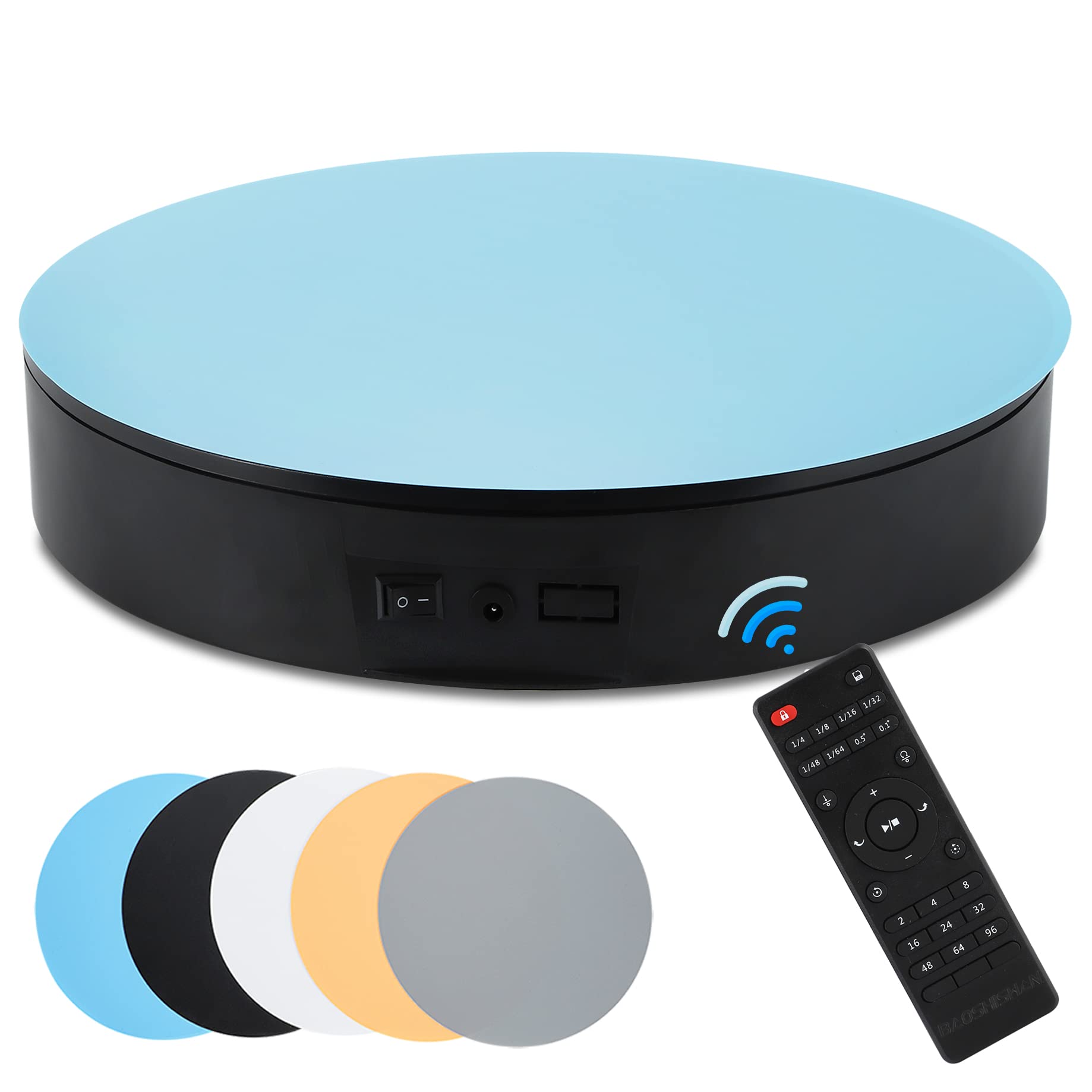 Baoshishan Motorized Rotating Display Stand 13.7Inch/110Lb, 360 Degree Photography Turntable With Remote Control, Electric Turnt