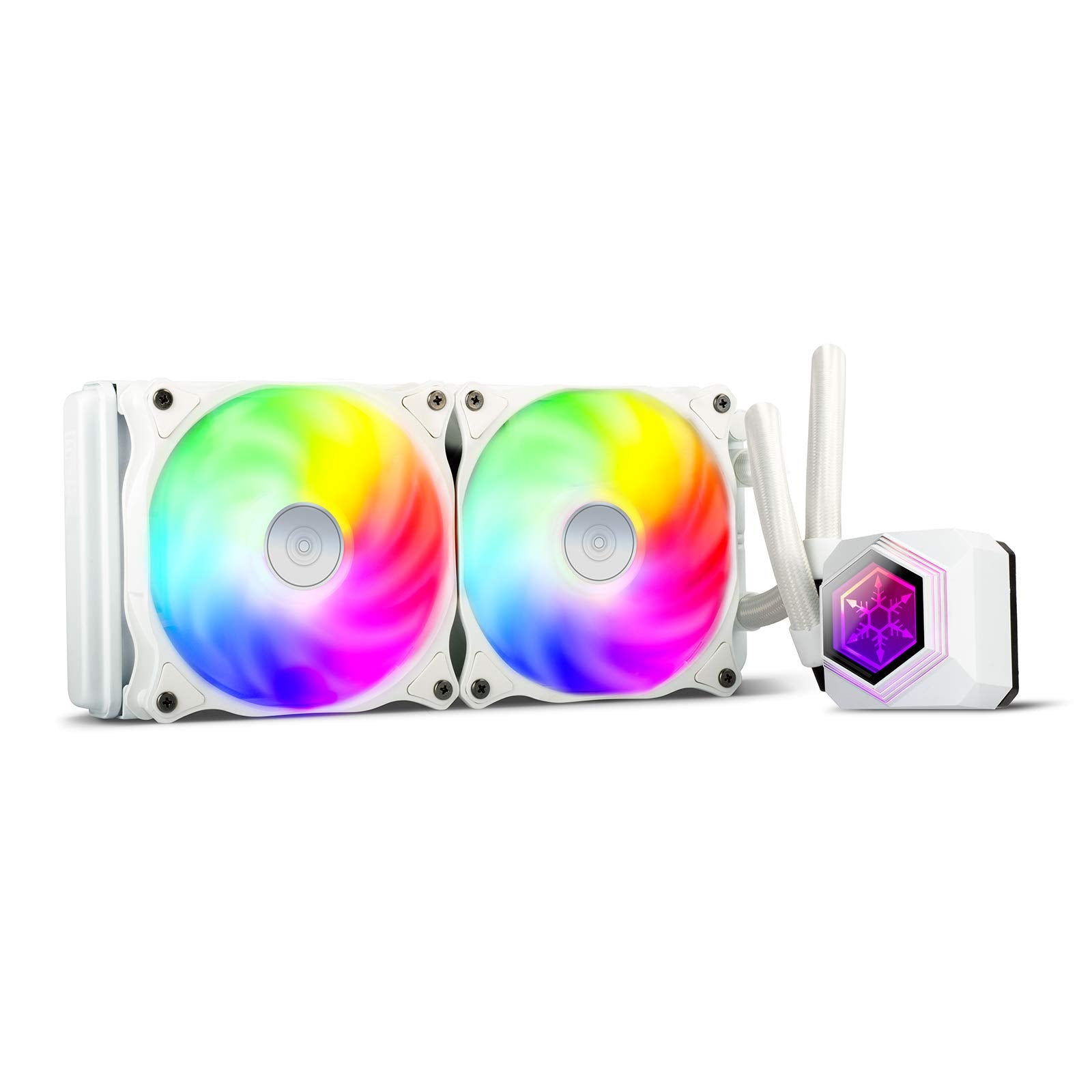 Aio Cpu Liquid Cooling/White/Argb/Dual 120Mm Pwm Fan/Mct Pump/Support Intel Lga 1700