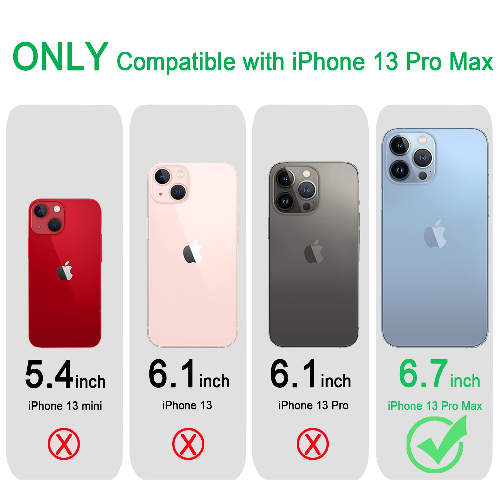 JJGoo iPhone 13 Pro Max Phone Case Shockproof Slim TPU Clear Pink 6.7 inch