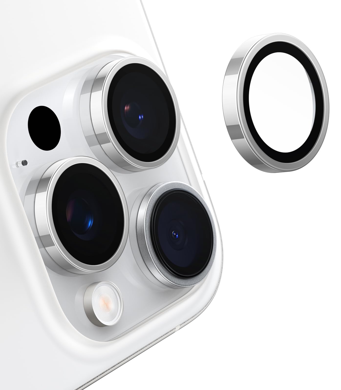 Torras Top Notch Lensguard For Iphone 15 Pro Max/15 Pro Camera Lens Protector [1:1 Invisible Perfect Fit & Capture Ultra Clarity