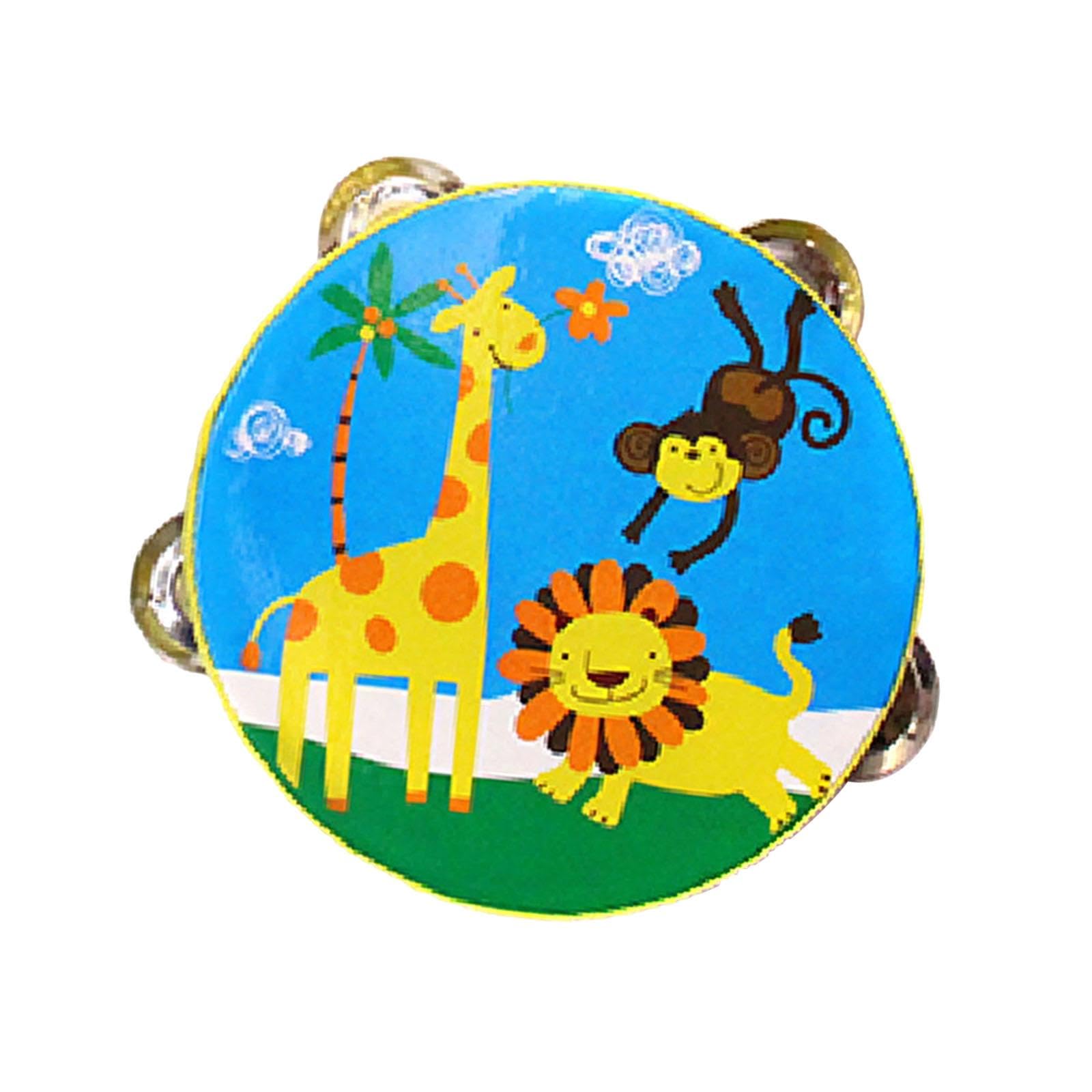 MERISHOPPWood Handheld Tambourines Handbell Educational Toy for Dancing Game Toys KTV 15cm Animal|Musical Instruments & Gear | P