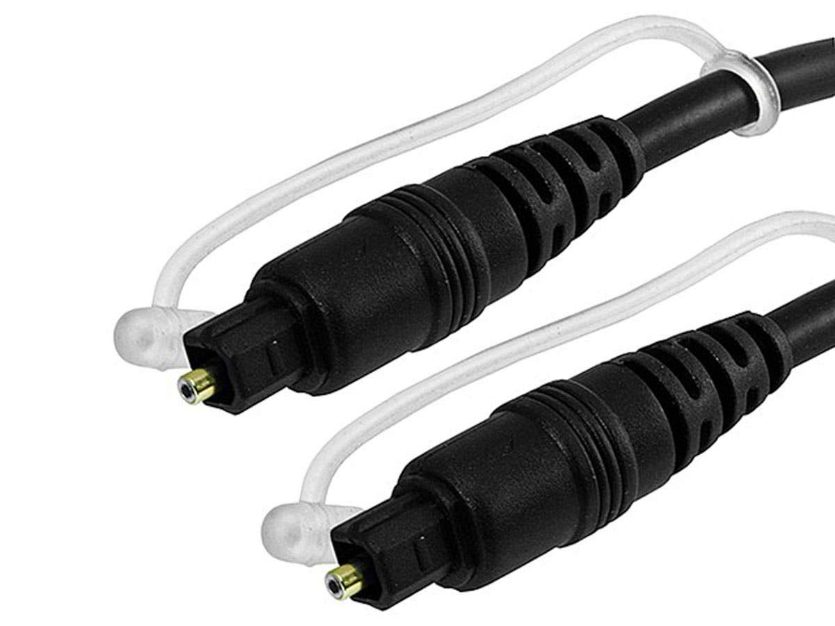 Monoprice S/Pdif (Toslink) Digital Optical Audio Cable   15 Feet   Black | Gold Plated Ferrule,Molded Strain Relief