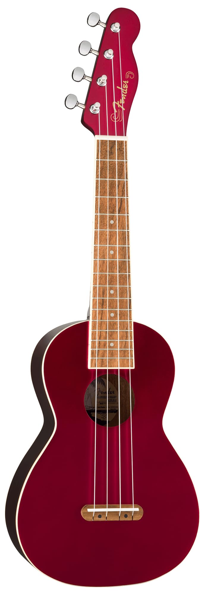 Fender Monterey Concert Ukulele - Cherry Bundle With Gig Bag, Tuner, And Austin Bazaar Instructional Dvd