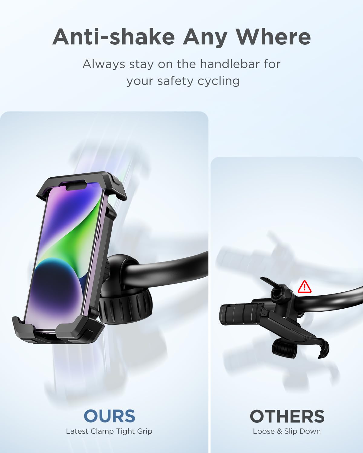 Vup Motorcycle Phone Mount [Anti Vibration],360 Adjustable Bike Phone Handlebar Holder,Dirt Bike Motorcycle Accessories   Atv Sc