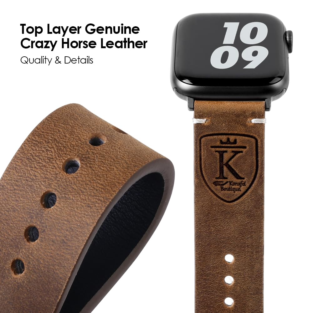 Konafei Band Compatible With Apple Watch Ultra 2/1 49Mm 46Mm 45Mm 44Mm 42Mm 41Mm 40Mm 38Mm Series 10/9/8/Se/7/6/5/4/3/2, Vintage