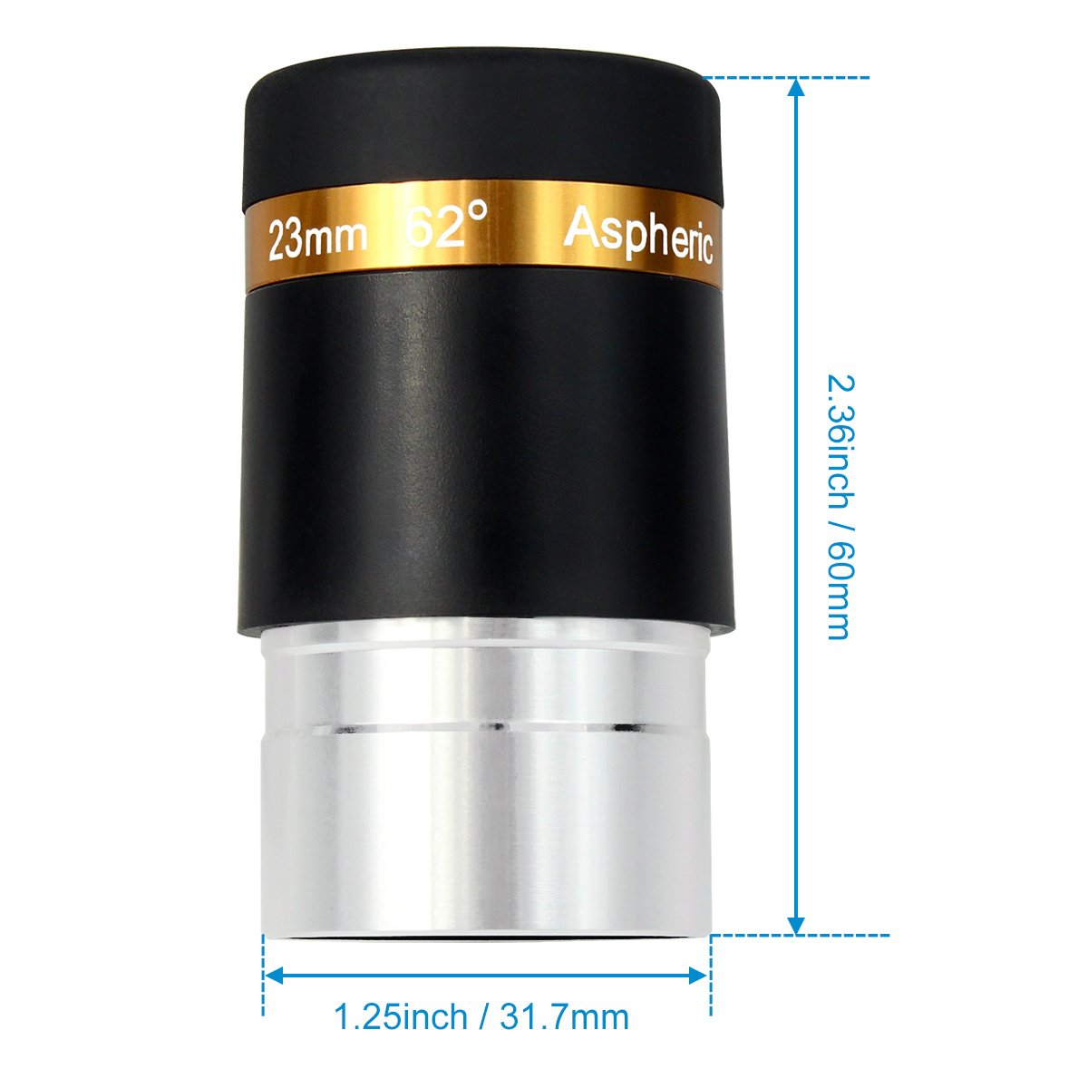 Svbony Telescope Lens 23Mm Telescopes Eyepieces Wide Angle 62 Degree Aspheric Eyepiece Fully Coated Lens For 1.25 Inches Astrono