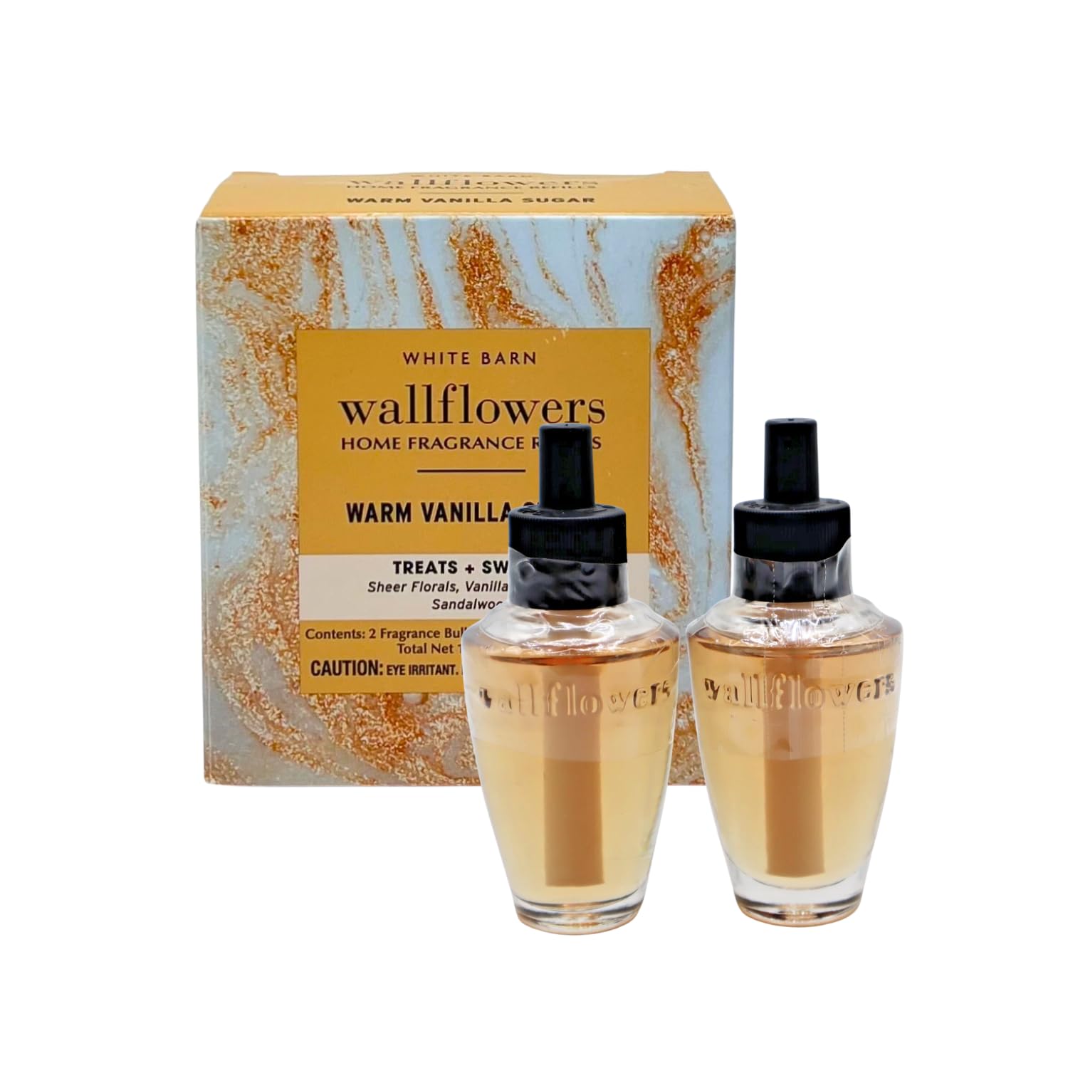 Bath & Body Works Warm Vanilla Sugar Wallflowers Home Fragrance Refill 0.8 Fl Oz - Pack Of 4