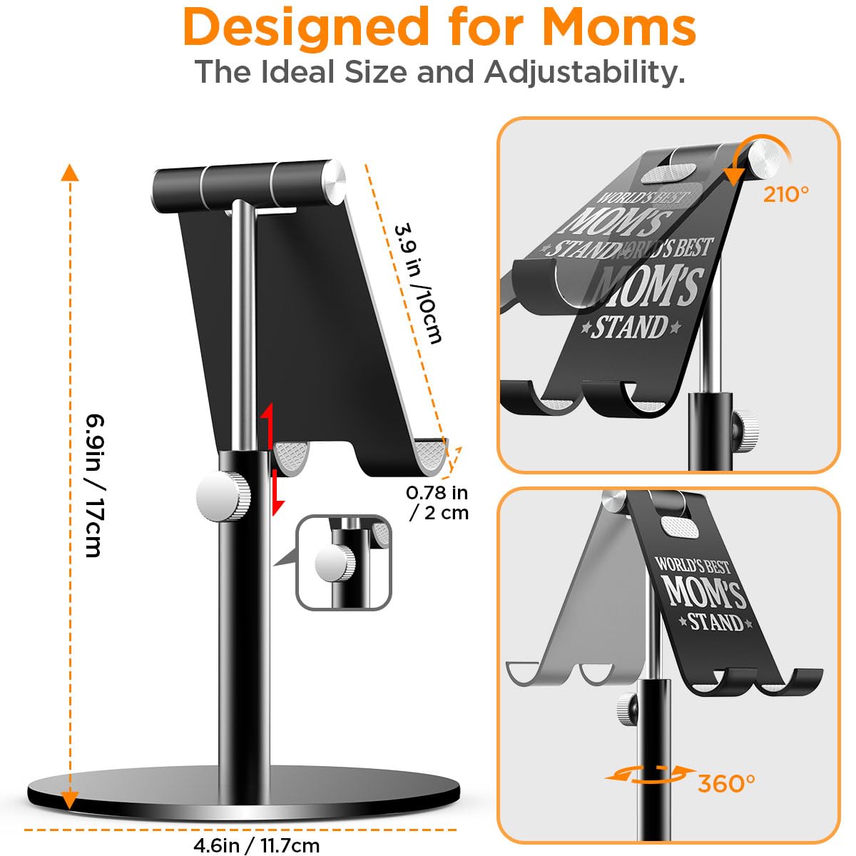 Aicase Gifts For Mom, Birthday Christmas Mothers Day Presents For Mom From Daughter And Son, Unique Worlds Best Moms Ideas Stand