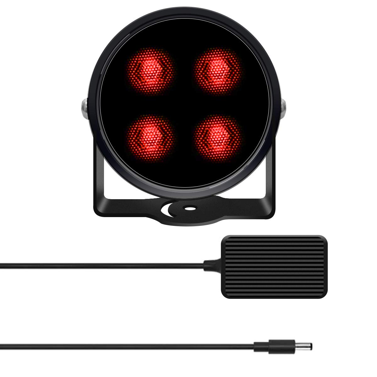 ?4 Led Waterproof ? Ir Illuminator 90 Degree Wide Angle Long Range Infrared Light, 80Ft 850Nm Ir Flood Lights With Power Adapter For Night Vision Cctv & Ip Security Camera