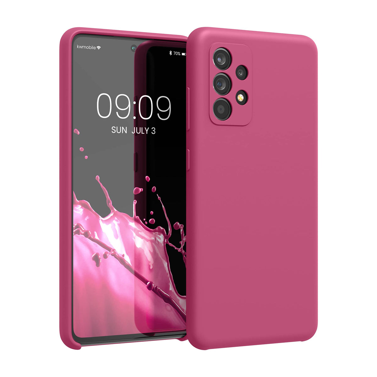 Kwmobile Case Compatible With Samsung Galaxy A52 / A52 5G / A52S 5G Case   Tpu Silicone Phone Cover With Soft Finish   Raspberry
