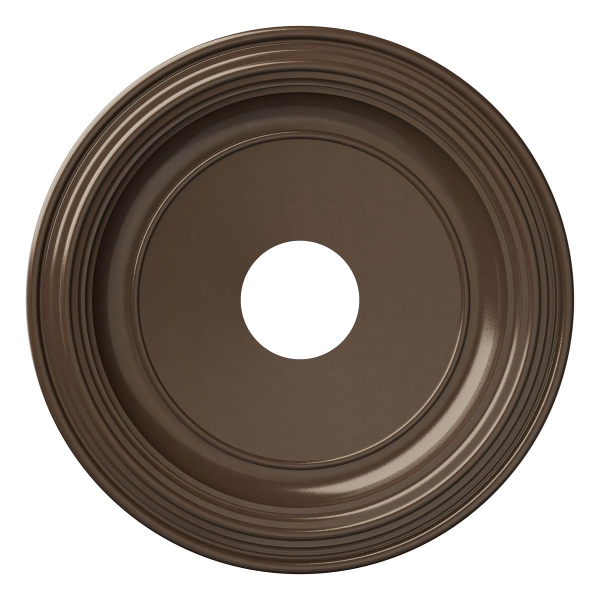 Ekena Millwork 16OD x 3 1/2ID x 1 3/8P Traditional Thermoformed PVC Ceiling Medallion (Fits Canopies up to 9 1/2), Metallic Copp