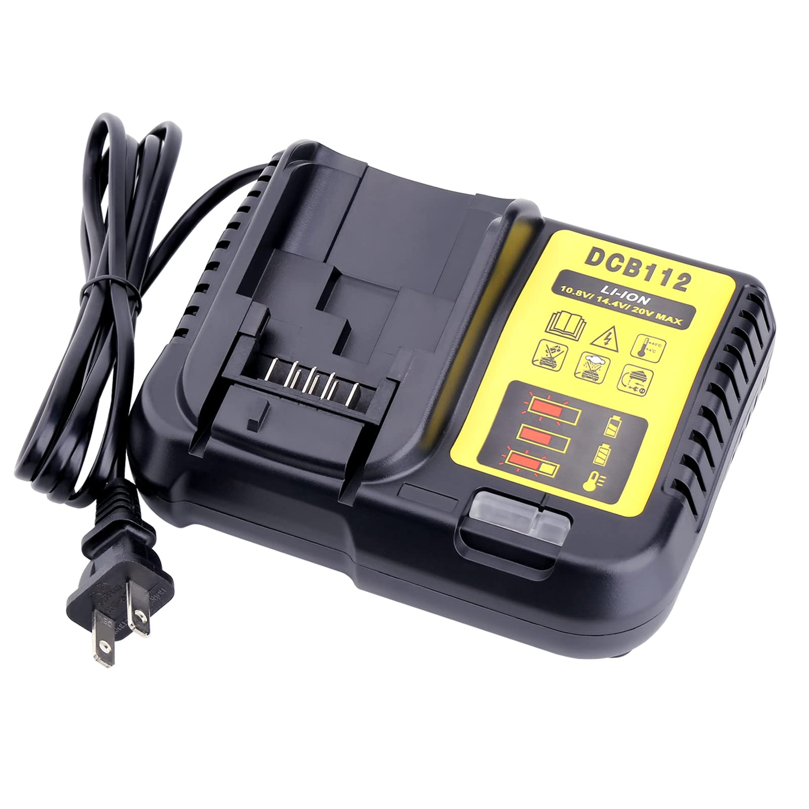 Biswaye 20V Max Battery Charger Dcb112 Dcb115 For 12V, 20V And 60V Max Lithium Battery Dcb201 Dcb204 Dcb606 Dcb609 Dcb207 Dcb206