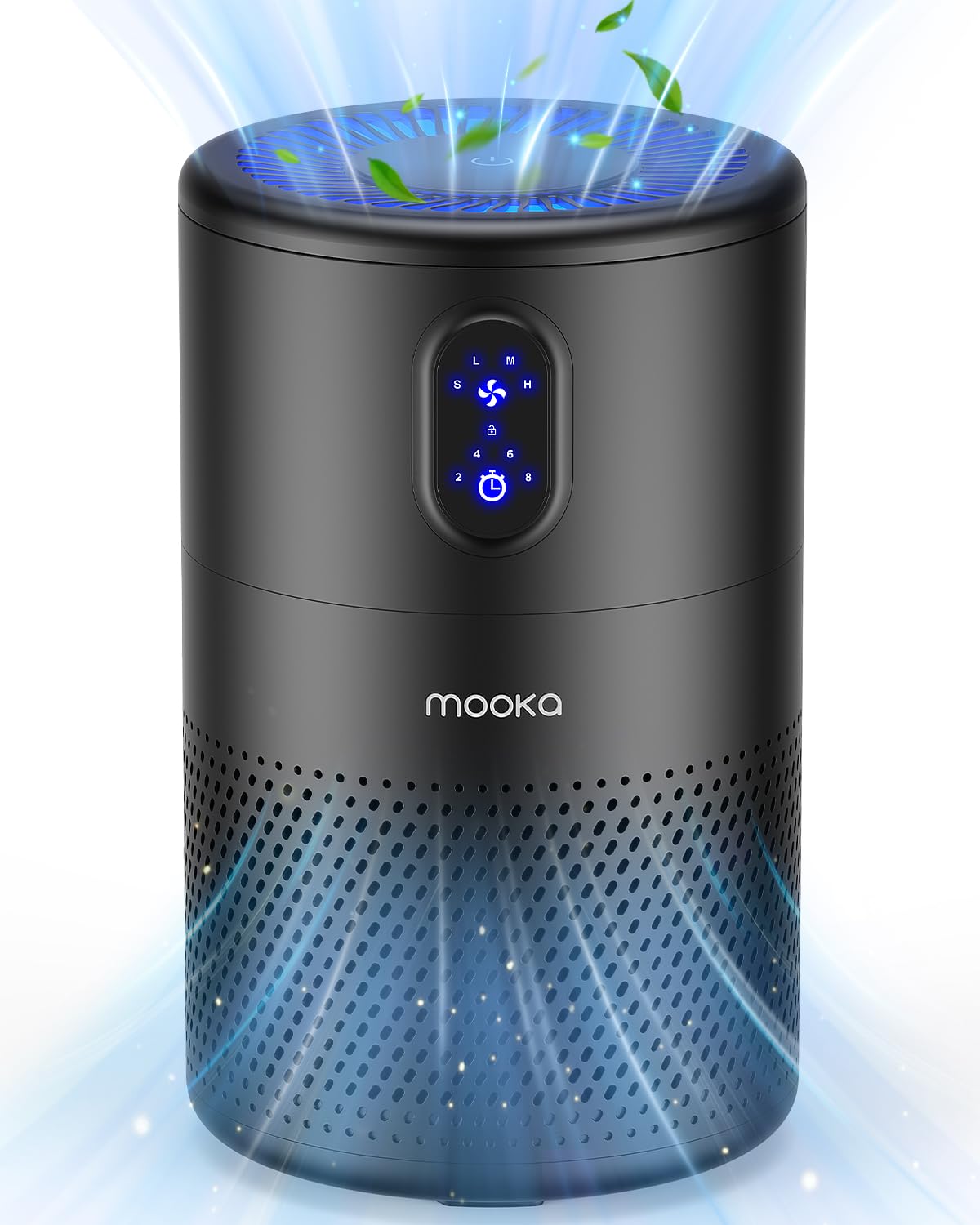 Air Purifier For Home Pets Hair In Bedroom, Covers Large Room Up To 1250 Ft, Mooka Air Purifiers For Dorm With Timer, Quiet True