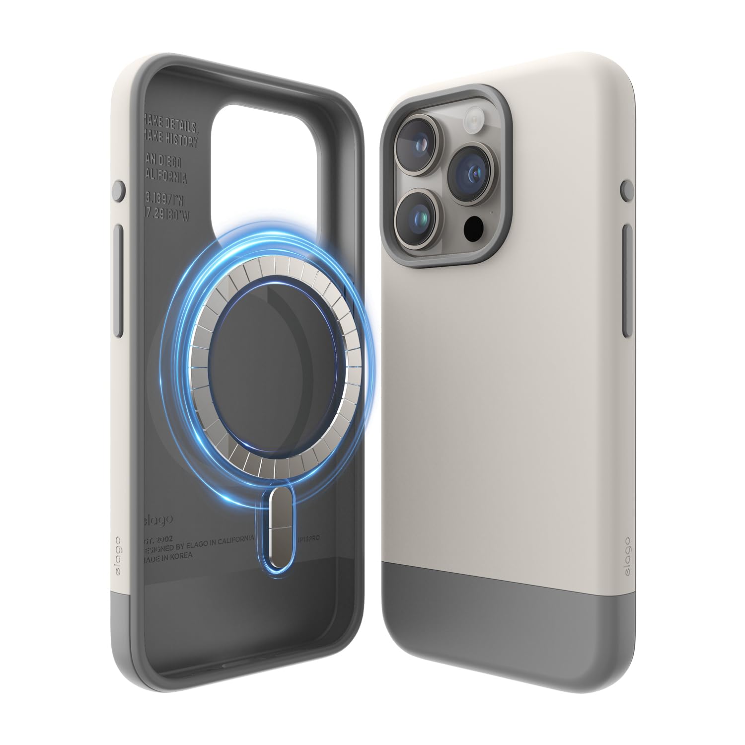 Elago Compatible With Iphone 15 Pro Case, Compatible With Magsafe, Glide Case, Full Body Protective Cover, Shockproof, Slim Phon