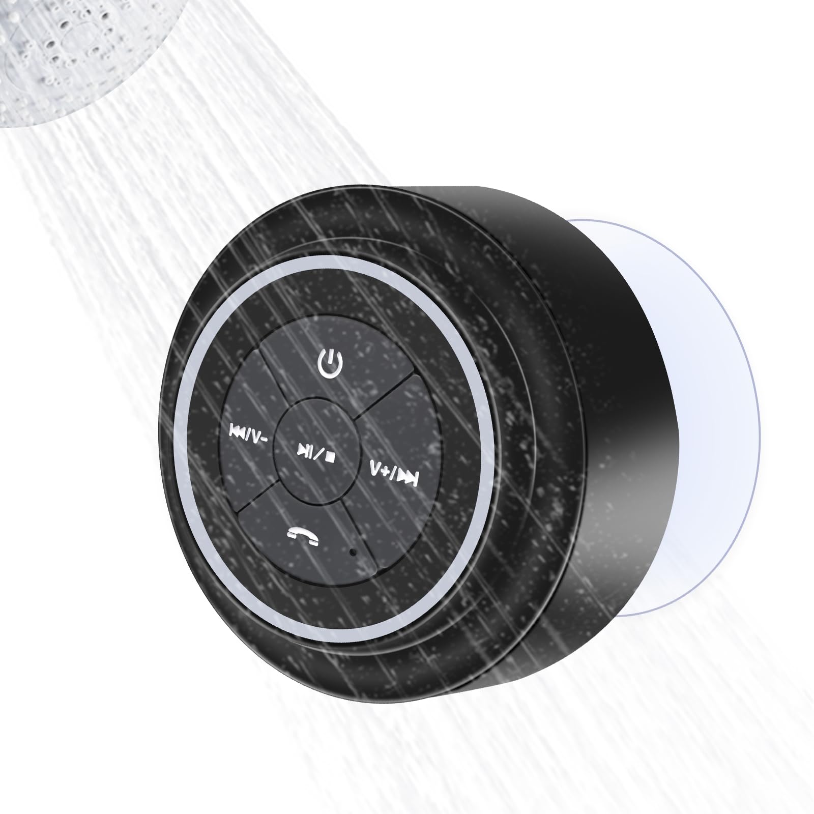 Nitmtyou Shower Speaker Bluetooth Waterproof, Portable Wireless Waterproof Speaker For Pool, Floating Ip67 Bathroom Speaker With