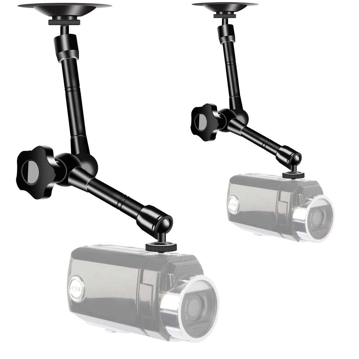Uyodm 2 Pack Articulating Magic Arm Wall Mount Holder Stand Compatible With Cctv Pov Camcorders Cameras, Led Light, Video Lamp,Dslr,Flash,Digital Camera,Security Cameras