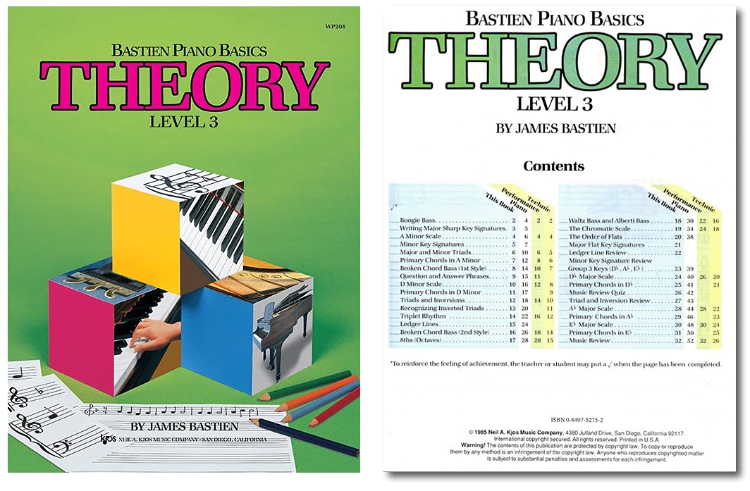 Bastien Piano Basics Level 3 Learning Set By Bastien   Lesson, Theory, Performance, Technique & Artistry Books & Juliet Music Pi