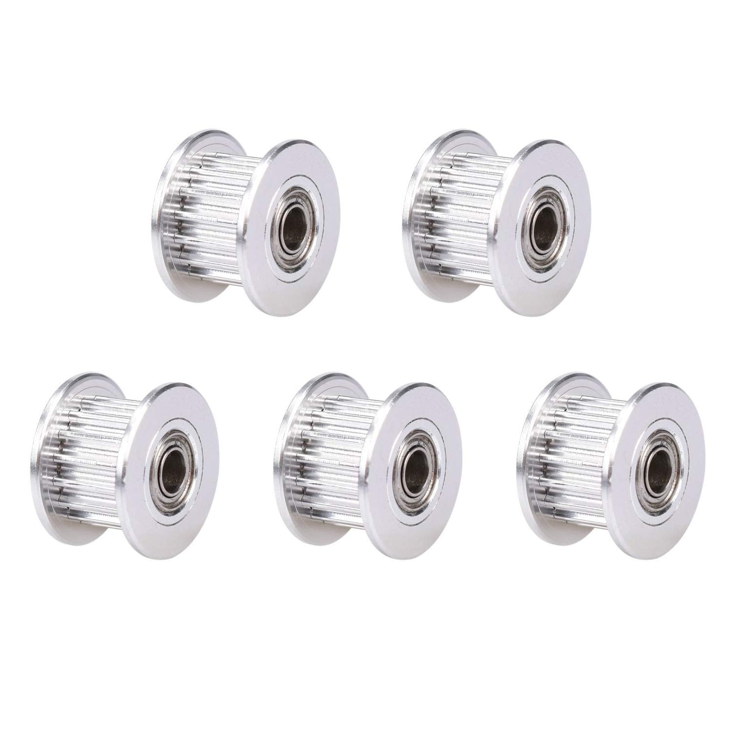 Winsinn Gt2 Idler Pulley 16 Teeth 3Mm Bore 6Mm Width Timing Pulley Wheel Aluminum For 3D Printer (Pack Of 5Pcs)
