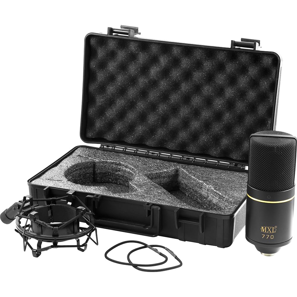 Mxl 770 Condenser Microphone For Podcasting, Singing, Home Studio Recording, Gaming & Streaming | Xlr | Large Diaphragm | Cardio