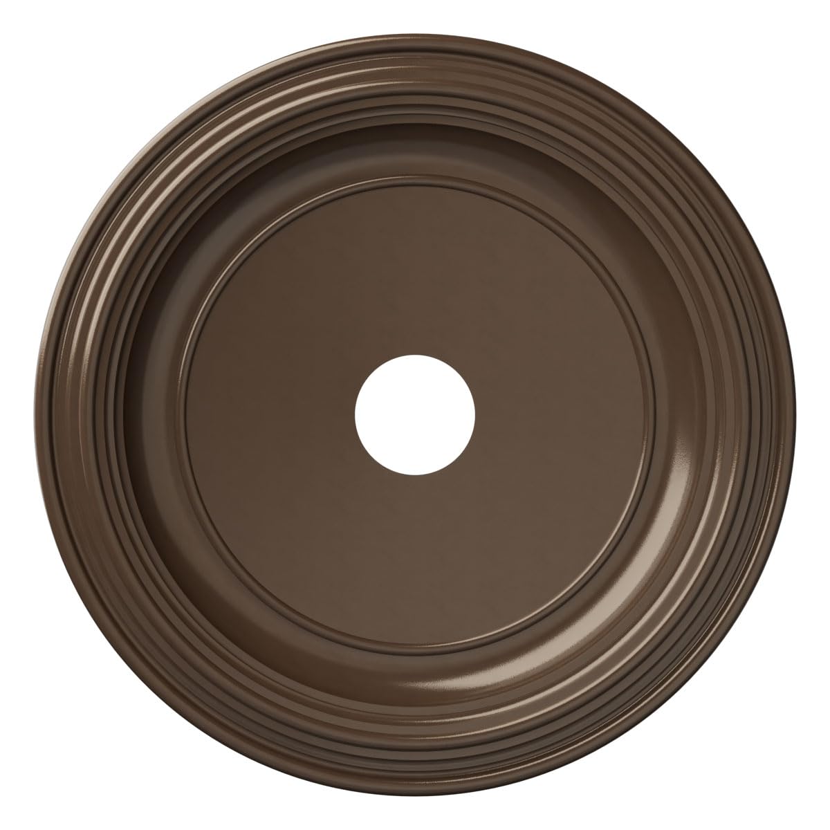 Ekena Millwork 22OD x 3 1/2ID x 1 1/2P Traditional Thermoformed PVC Ceiling Medallion (Fits Canopies up to 13 1/2), Metallic Cop