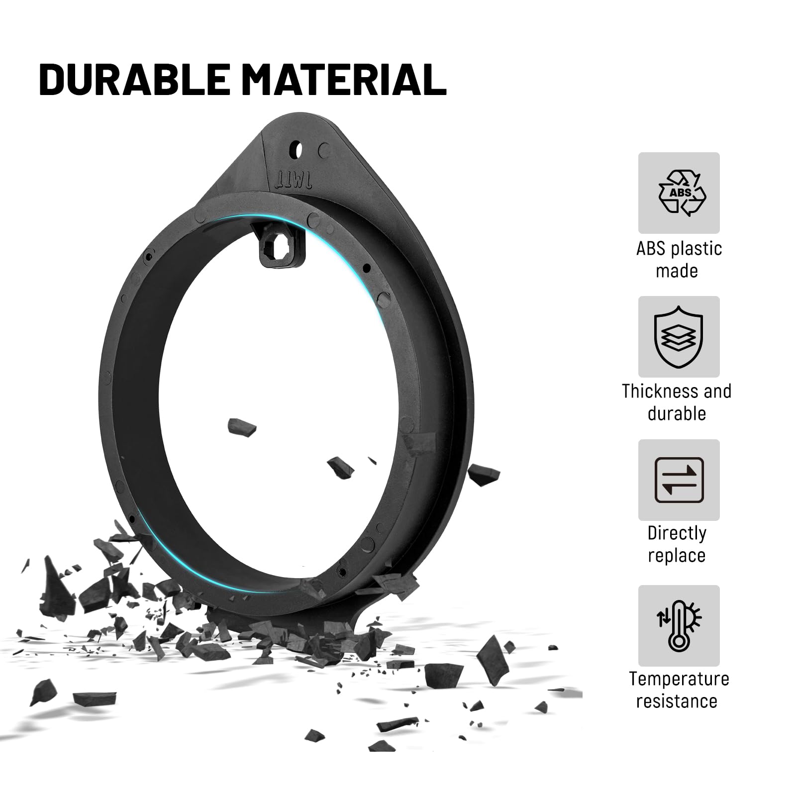 Red Wolf Front/Rear Door 6.5'' Inch Aftermarket Speaker Update Install Speaker Adapter Bracket Spacers For Chevrolet 2006 2021,