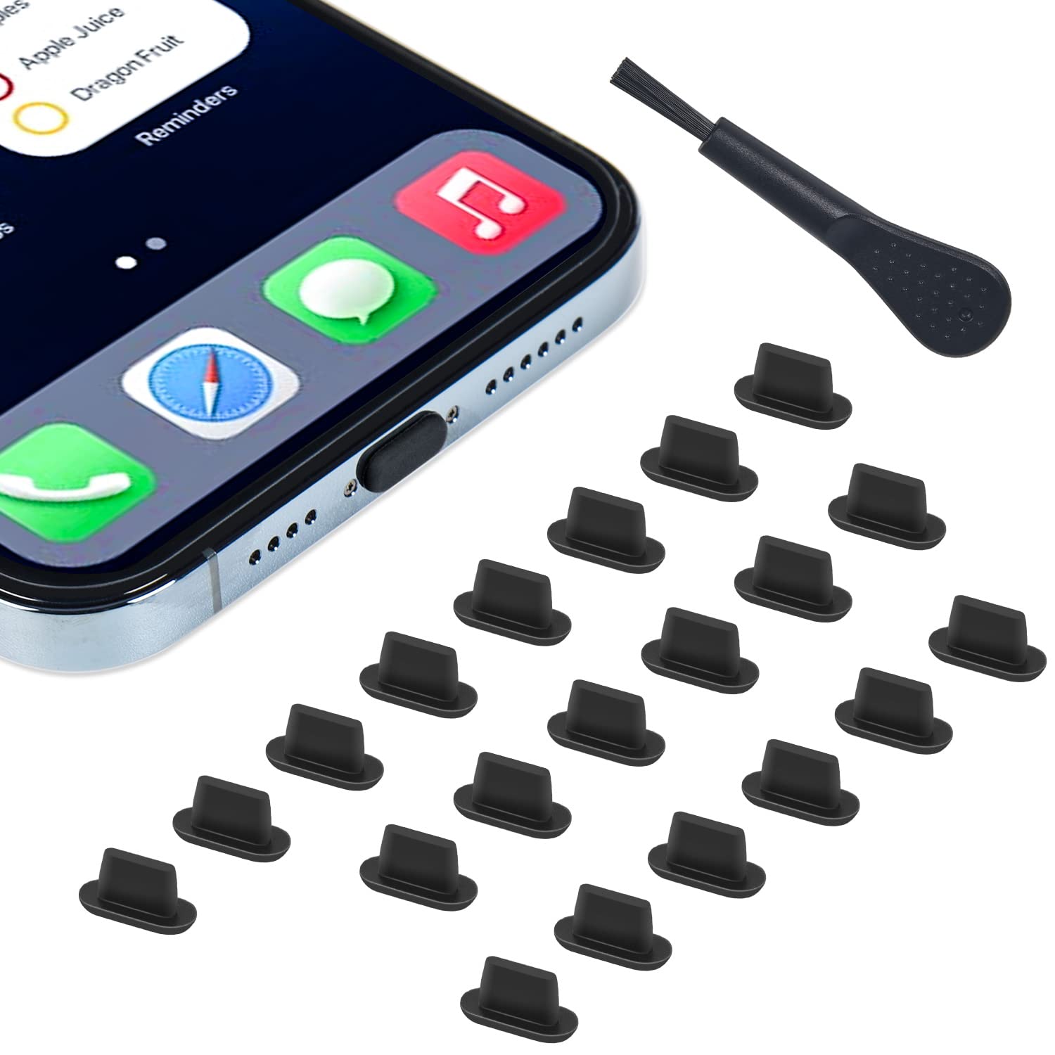 20Pack Anti Dust Plug For Iphone 14 13 12 Mini Pro Max 11 Ipad Airpods, Iphone Lightning Charging Port Dust Cover With Cleaning