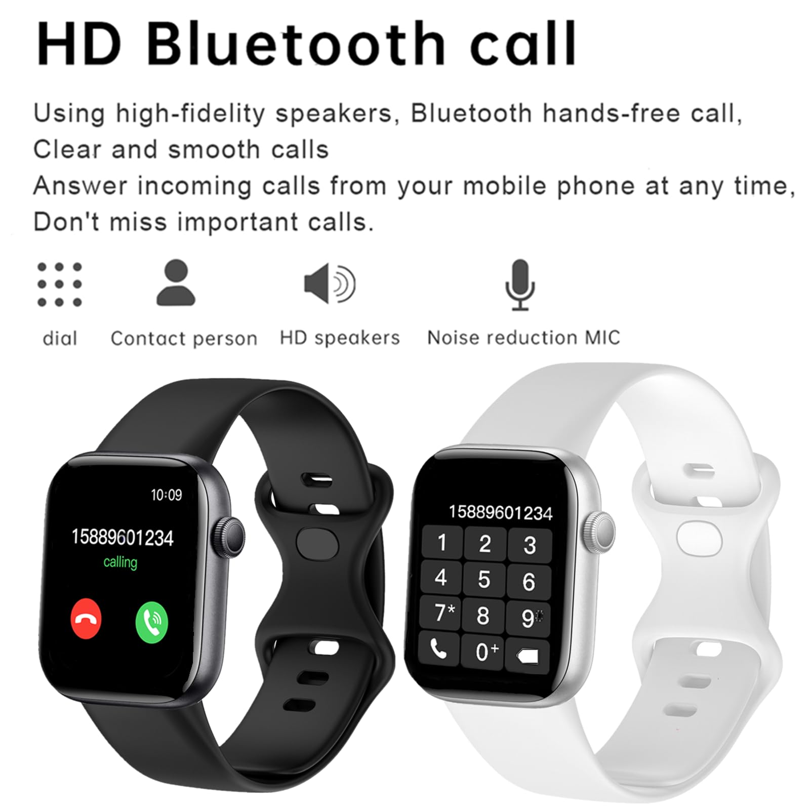 Nanphn Smart Watch For Men Women 2.09'' Smartwatch Fitness Tracker With Sport Modes, Monitor Blood Oxygen, Heart Rate, Sleep And