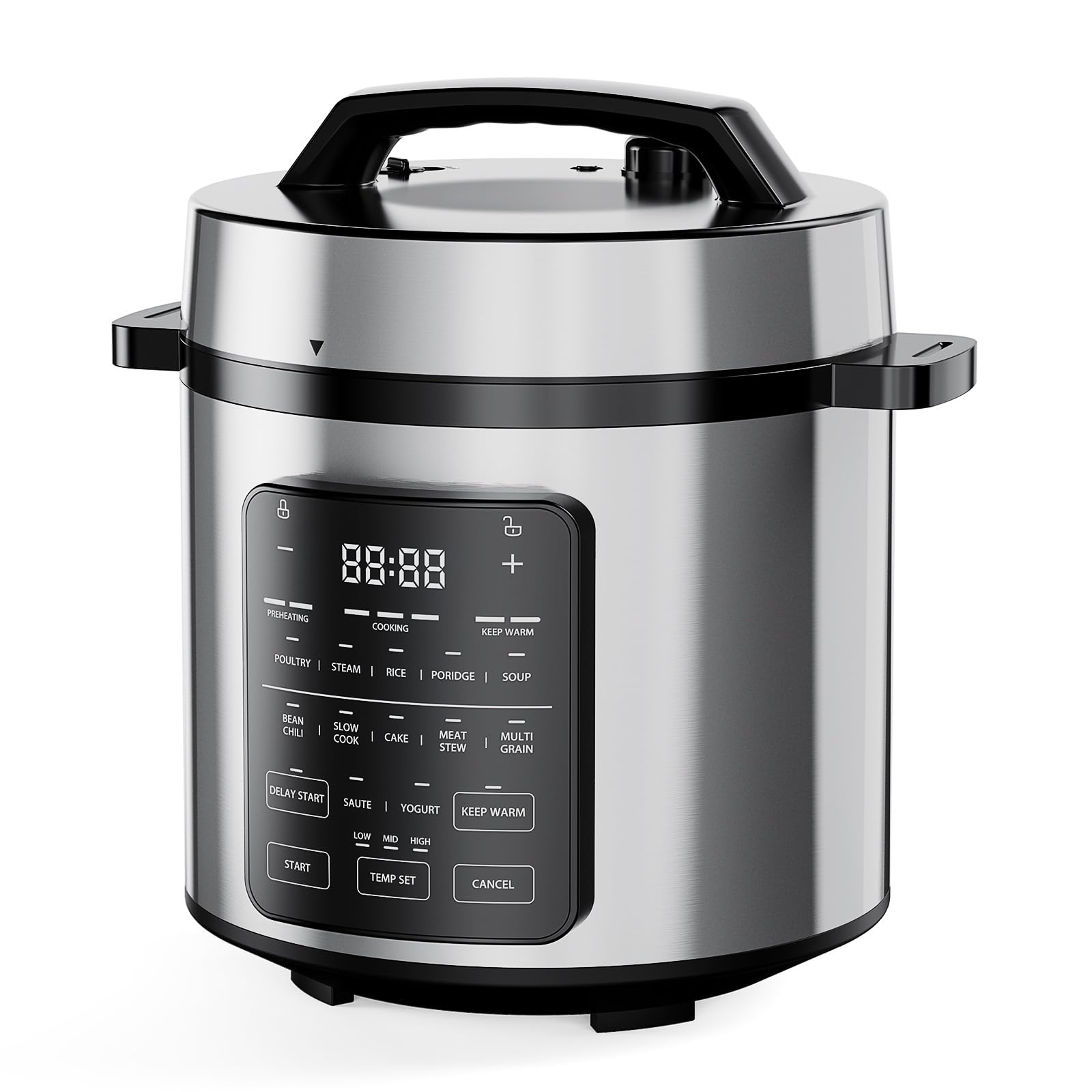 DUMOS 12-in-1 Electric Pressure Cooker 6 QT Stainless Steel Multi Cooker Electric for Pressure, Rice, Steamer, Yogurt Maker, Slo