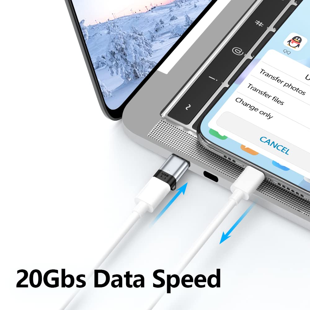 Sheeast Magnetic Usb C Adapter Straight Connector And Magnetic Usb C Adapter Right Angle 24 Pin Adapter Male To Female 100W Pd F