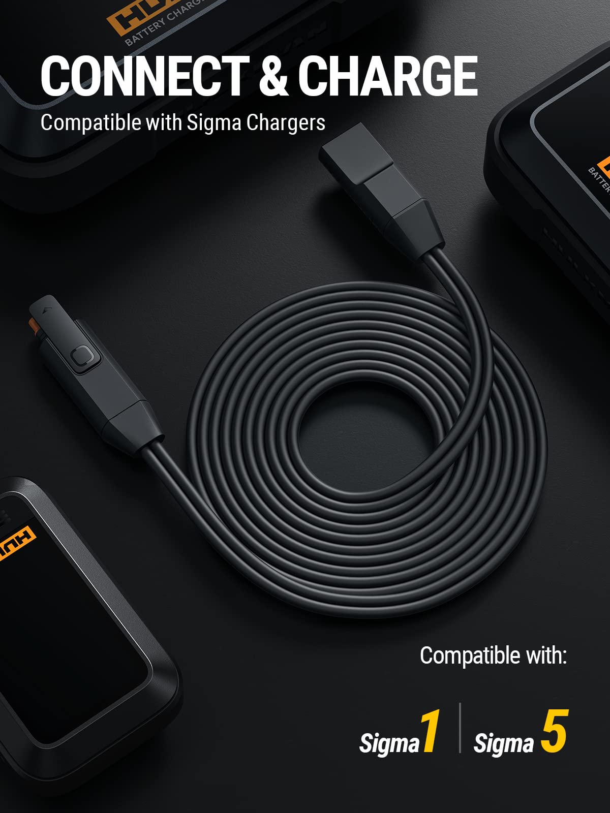 Hulkman Sigmae01 9.2 Feet (2.8 Meters) Extension Cable For Sigma 1/ Sigma 5 Battery Charger