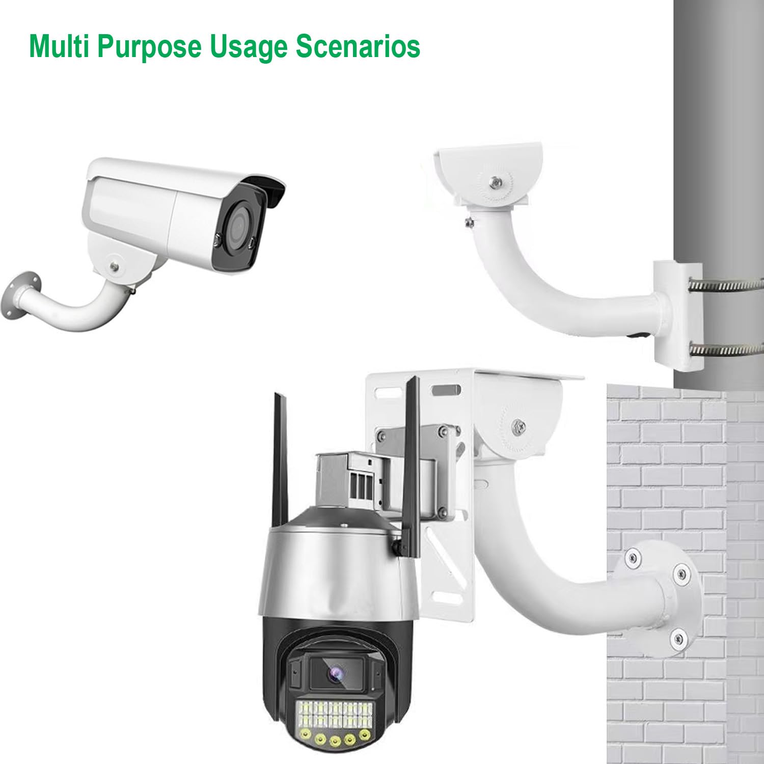 Pcuorleors Surveillance Security Camera Mount Bracket,Indoor/Outdoor Camera Wall Mount Bracket For Cctv Security Cameras, J Shap