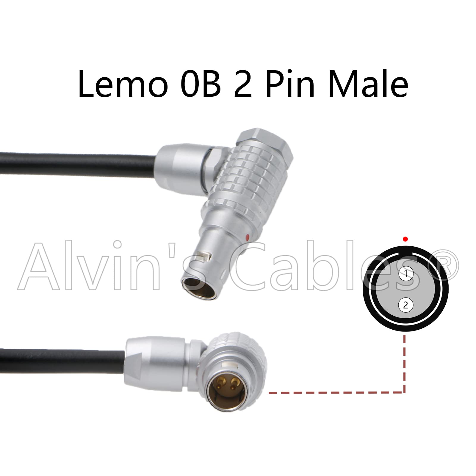 Alvin'S Cables D Tap To 2 Pin Male Right Angle Power Cable For Teradek Bond, Teradek Bolt, Smallhd Monitor 45Cm|18Inches