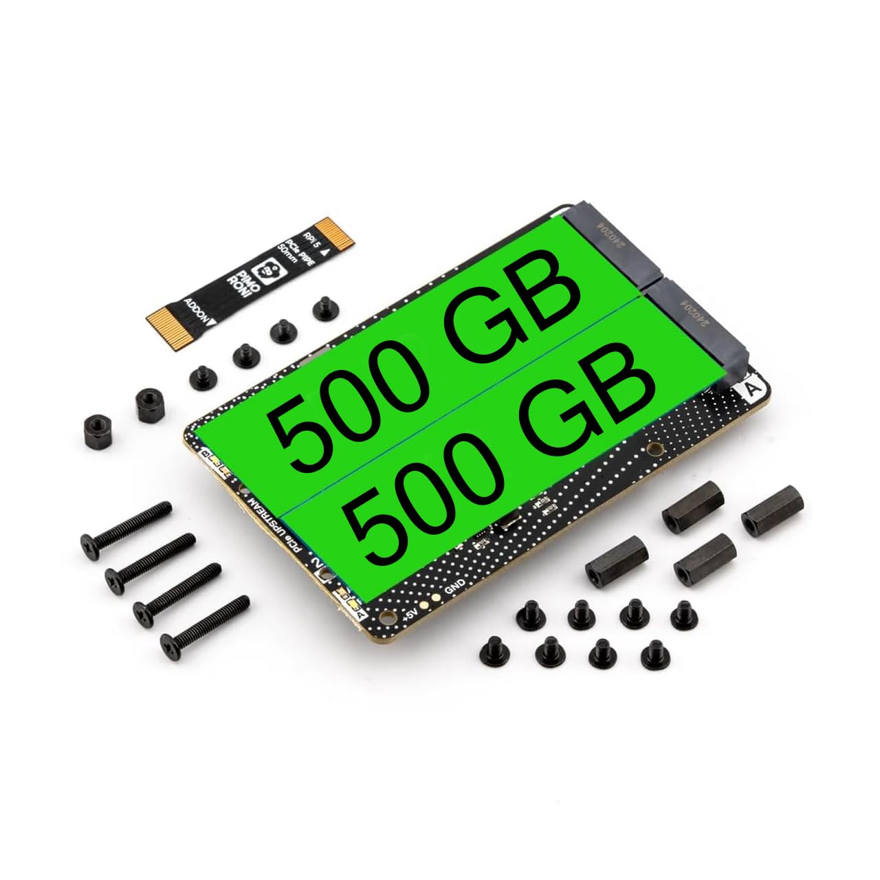 Aaawave Nvme Base Pi 5 M.2 Hat Pcie Extension Board (M.2 2230 To 2280 Supported) (1 Tb (Duo))