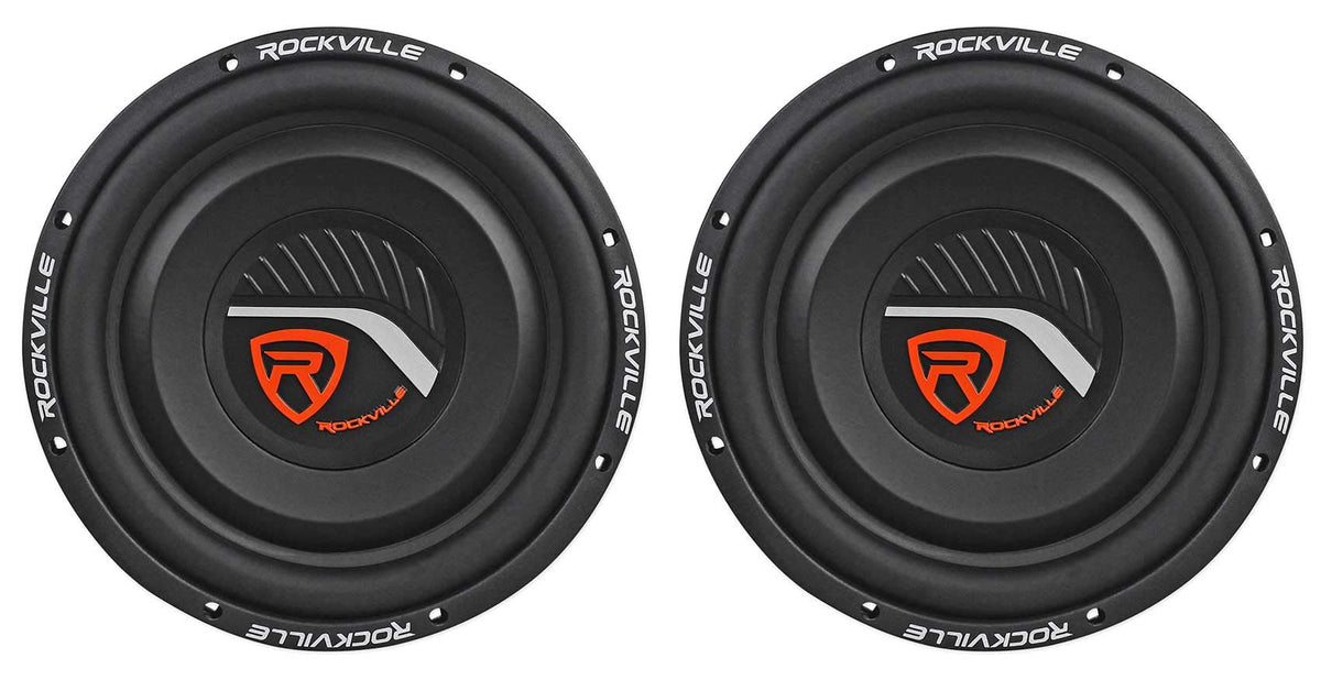 2 Rockville W12T4S4 12' Shallow Mount 1400w Car Subwoofers, CEA Compliant, 4-Ohm