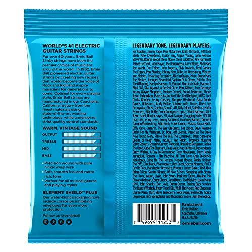 Ernie Ball Extra Slinky Classic Pure Nickel Electric Guitar Strings 3 Pack, 8 38 Gauge (P03255)