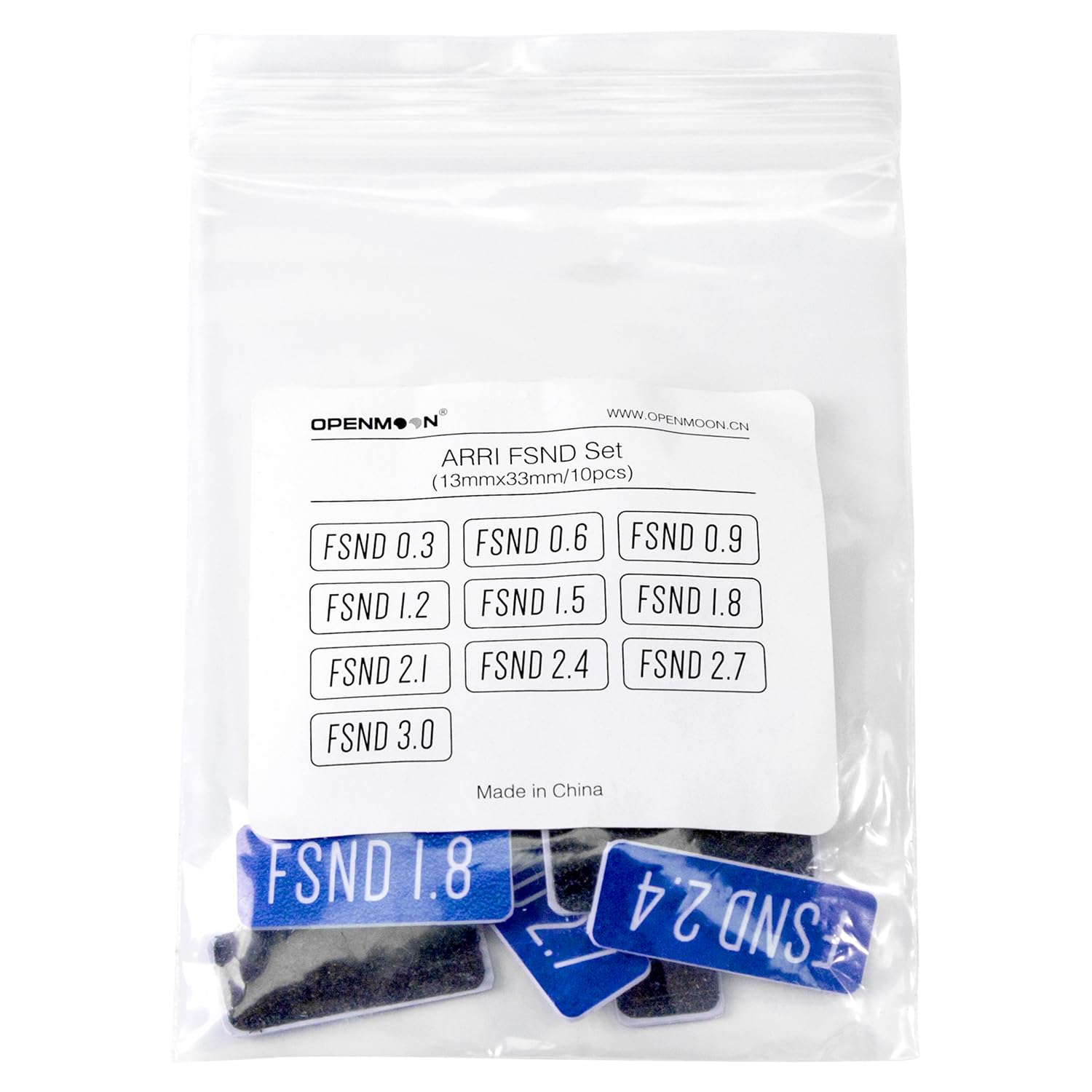 Openmoon Filter Tags Arri Fsnd Set (13 * 33M/10Pcs)