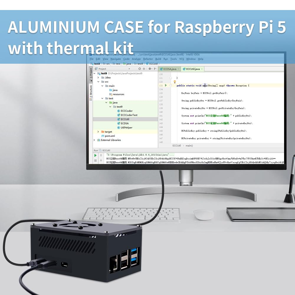 Geeekpi Aluminum Case For Raspberry Pi 5, With Pi 5 Active Cooler For Raspberry Pi 5 4Gb/8Gb, Support X1000/X1001/X1003/N04/N05