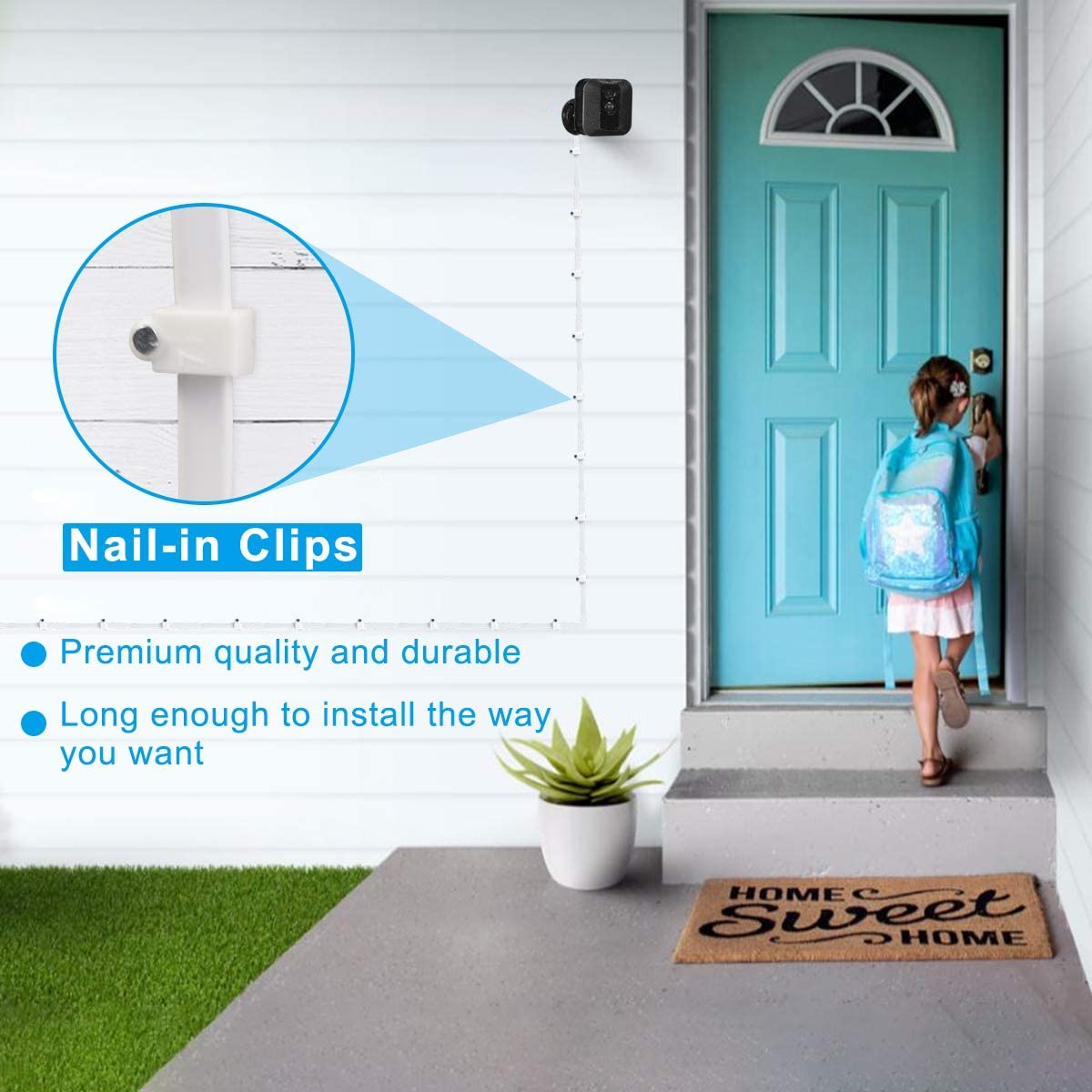 30Ft/9M Power Extension Cable For Wyzecam/Wyzecam V3/ Wyzecam Pan/Wyze Cam Pan V2/ Kasacam/Nestcam Indoor/Yi Cam,Usb To Micro Us