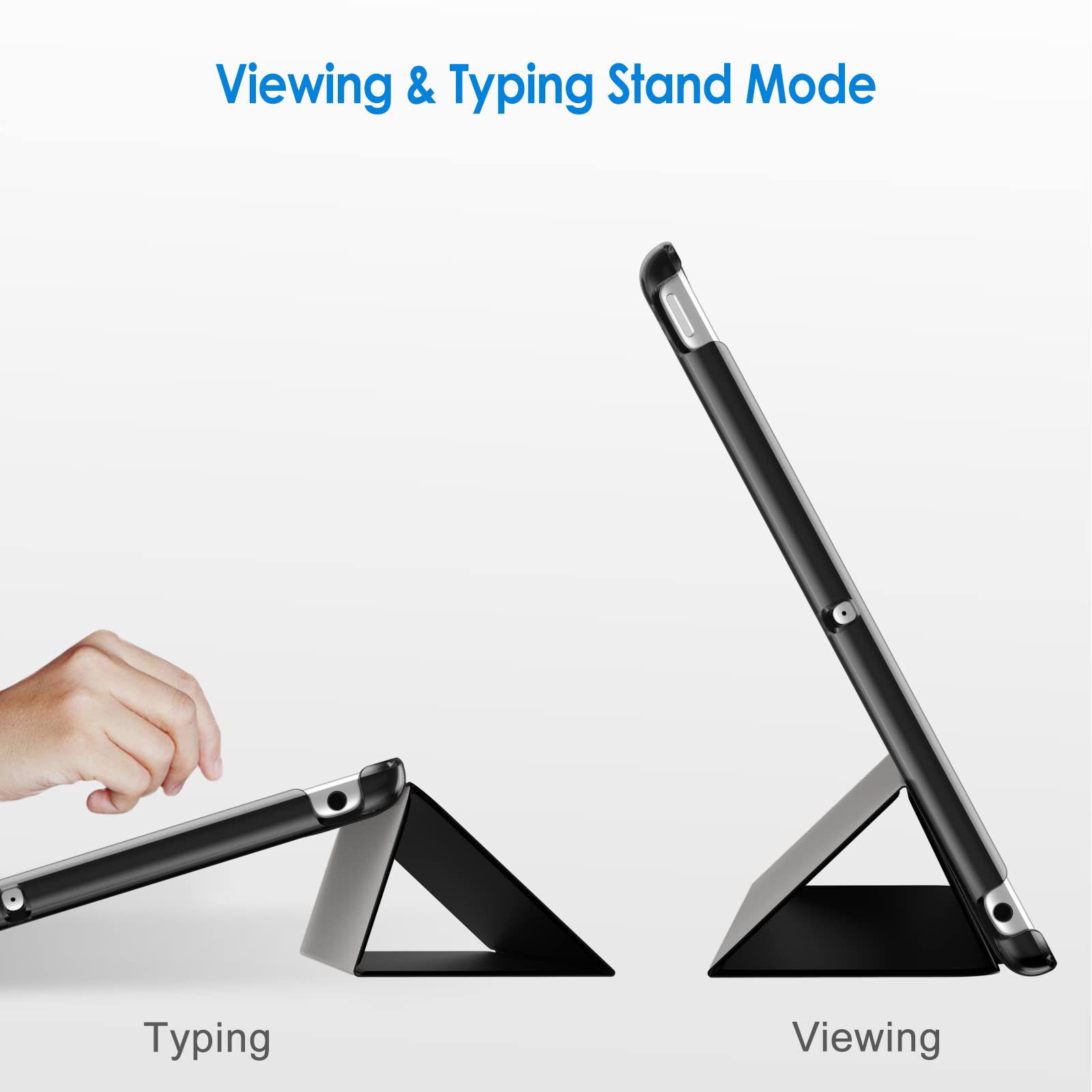 Jetech Case For Ipad (9.7-Inch, 2018/2017 Model, 6Th/5Th Generation), Smart Cover Auto Wake/Sleep (Black)