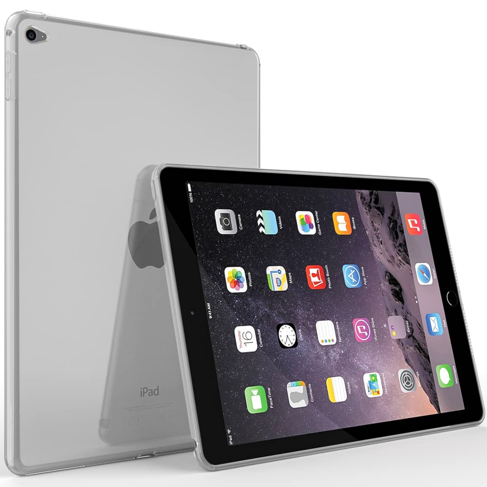 Puxicu Clear Case For Ipad Air 2 (2St Generation 2014 Old Model), Slim Design Flexible Soft Tpu Protective Cover For Ipad Air 2