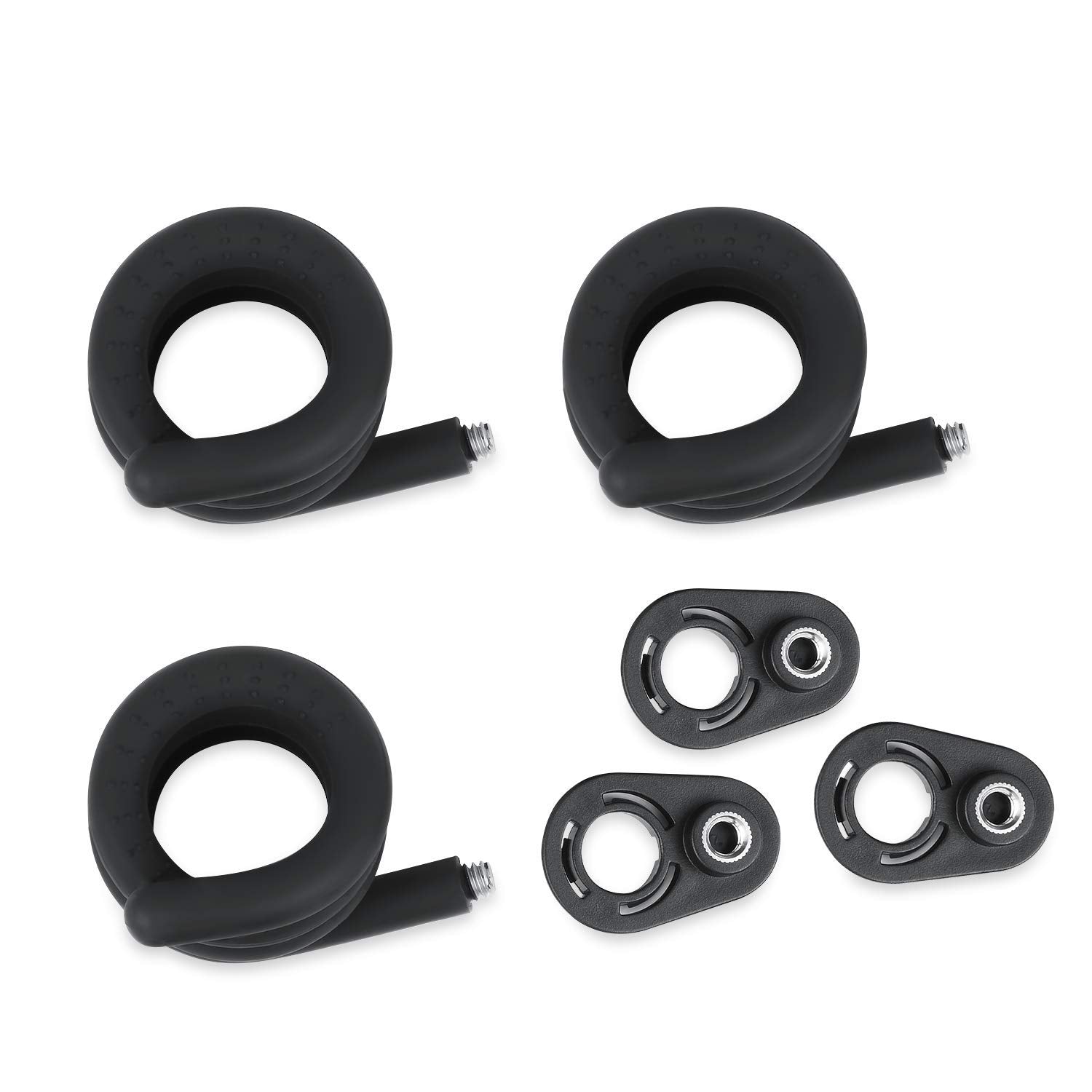 Wasserstein Adjustable Gooseneck Like Twist Mount Compatible With Blink Outdoor & Blink Xt2/Xt Camera (3 Pack, Black)