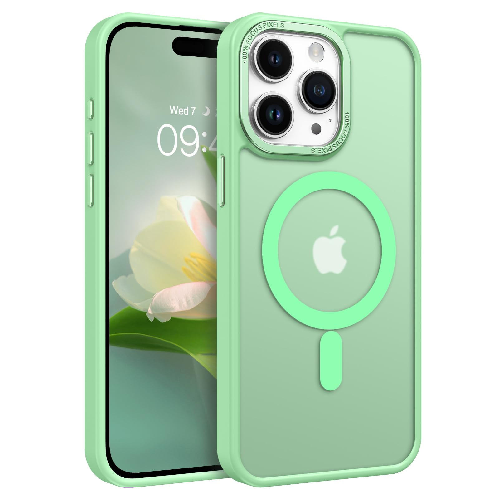 Bentoben For Iphone 15 Pro Max Case,Iphone 15 Pro Max Magnetic Phone Case [Compatible With Magsafe] Translucent Matte Slim Shock