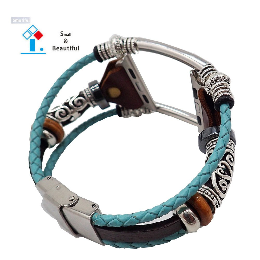 Smatiful Bands For Women, Adjustable Replacement Strap Band For Apple Watch 38Mm & 40Mm, Turquoise (Teal Green)