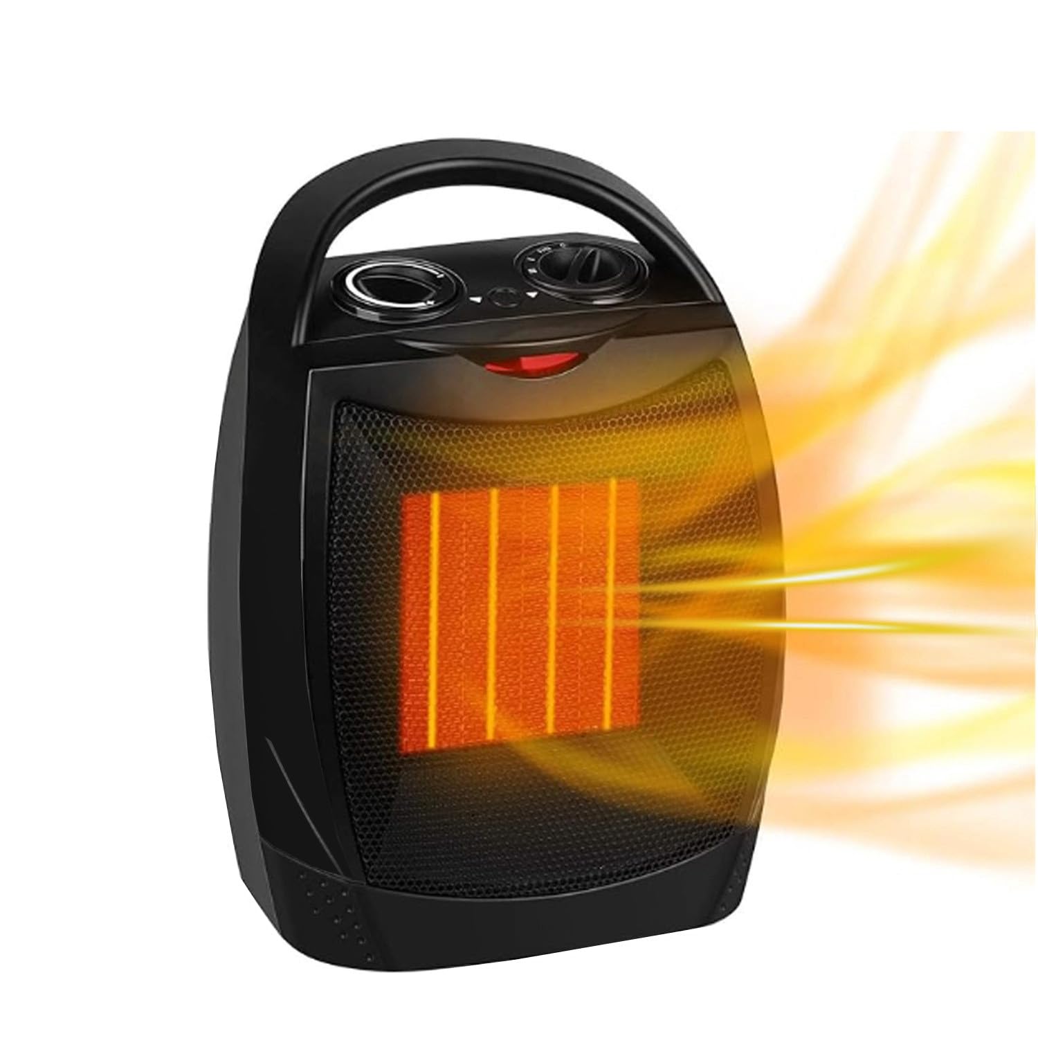 Smart Space Electric Heater, Adjustable Thermostat/Temperature Detection/Timer,Fast Heating, Portable Fan Heater With 3 Heat Set