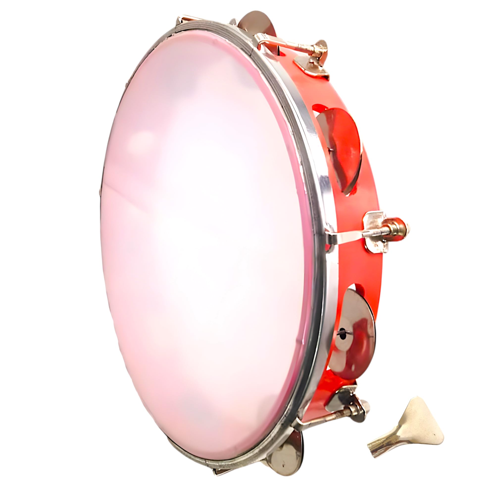 Mayur Musical 10Inch Professional Tambourine/Dafli with Steel Jingles  Premium Indian Musical Instrument for Bhajan, Kirtan & 