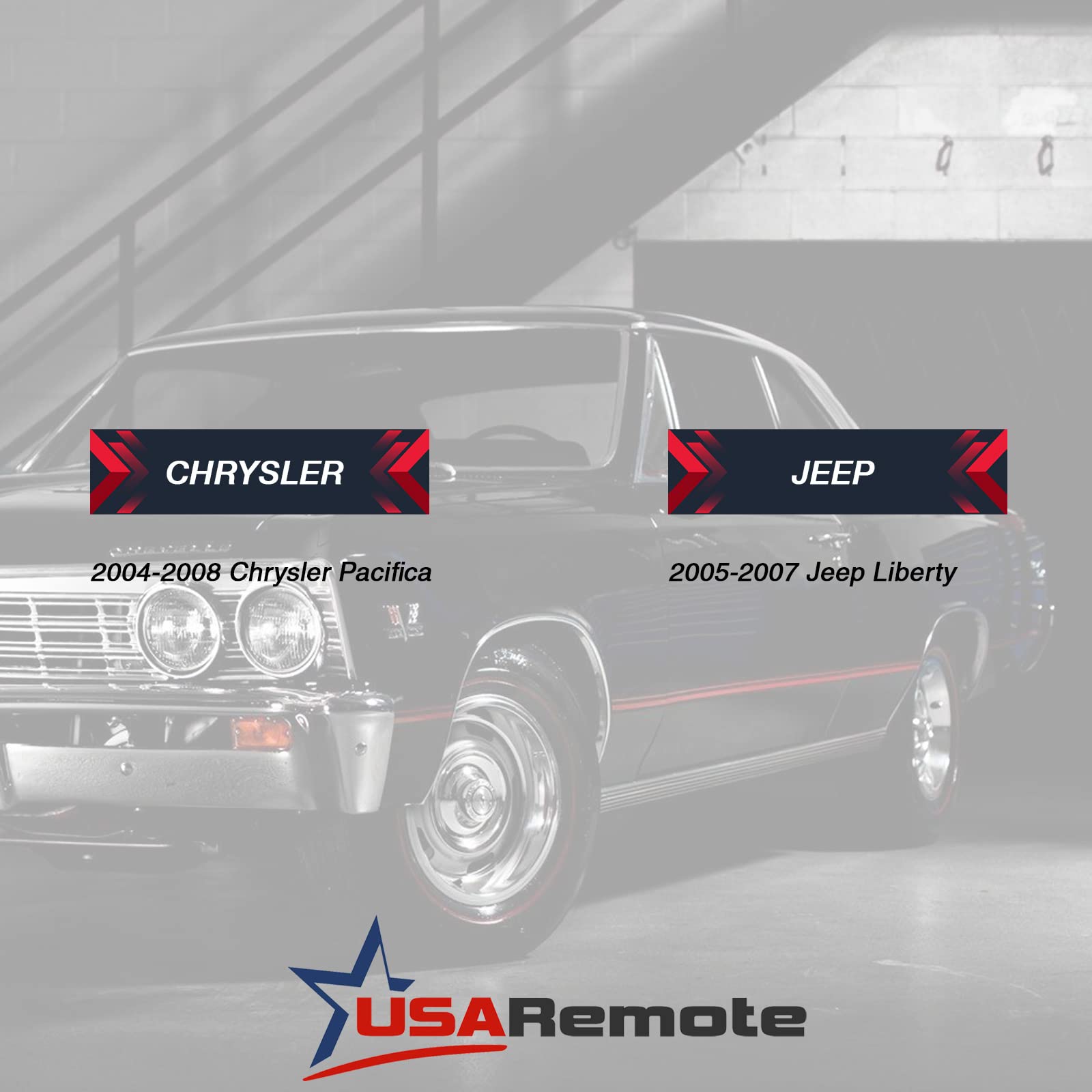 Car Key Fob Keyless Entry Remote Fits 2004 2008 Chrysler Pacifica / 2005 2007 Jeep Liberty (M3N5Wy72Xx 4 Btn, Set Of 2)