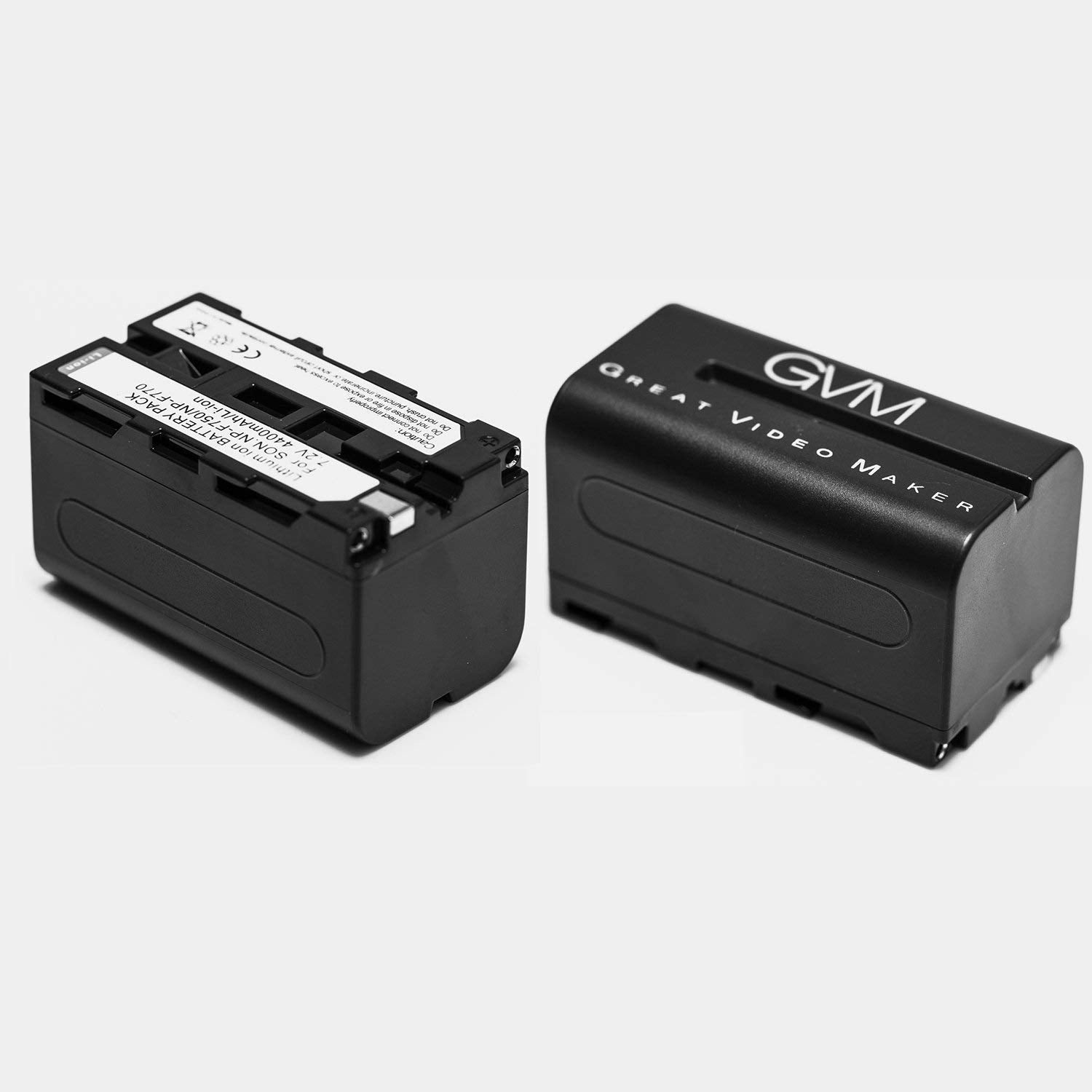 Gvm 2 Pack Np F750 Replacement Batteries And Chargers For Np F975, Np F960, Np F950, Np F930, Np F770, Np F750, Np F550, Dcr, Ds