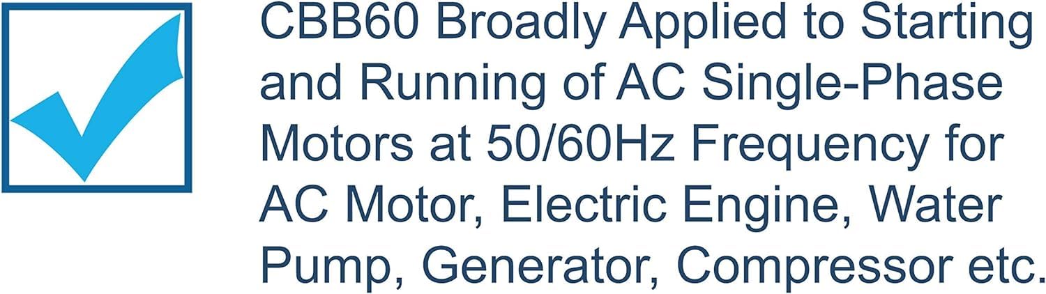 Hqrp 20Uf 450V Wire Lead Cylinder Motor Run Capacitor Compatible With Ac Electric Motor Start Hvac Blower Compressor Pump Electr