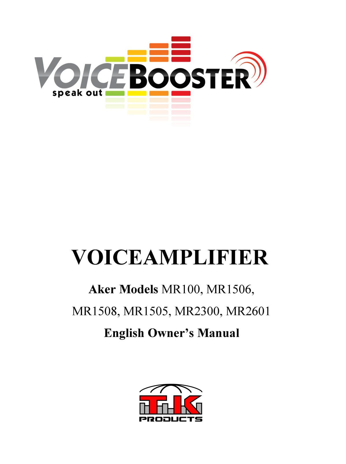 Voicebooster Voice Amplifier 12Watts Black Mr1505 By Tk Products, Portable, For Teachers, Coaches, Tour Guides, Presentations, Costumes, Etc.
